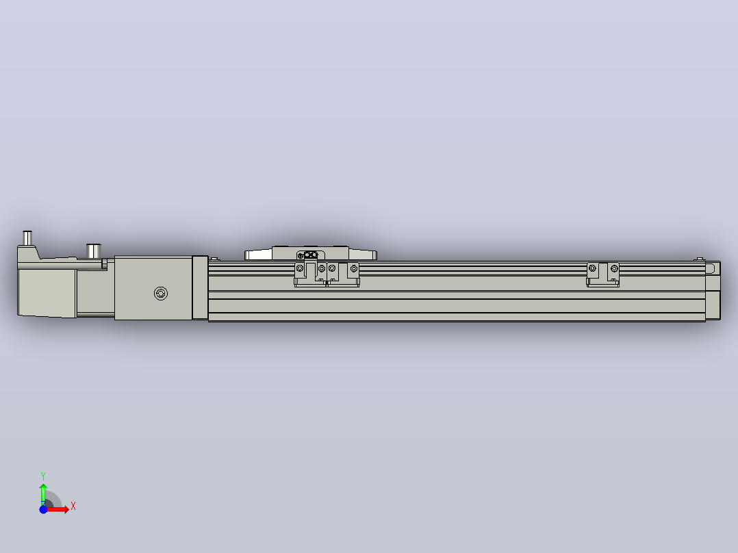 GTH4-L#-200-BC-M05-C3 GTH4内嵌式螺杆滑台 电机直连 TOYO模组滑台电缸前视图
