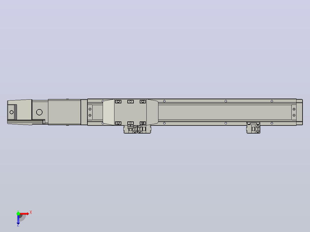 GTH4-L#-200-BC-M05-C3 GTH4内嵌式螺杆滑台 电机直连 TOYO模组滑台电缸俯视图