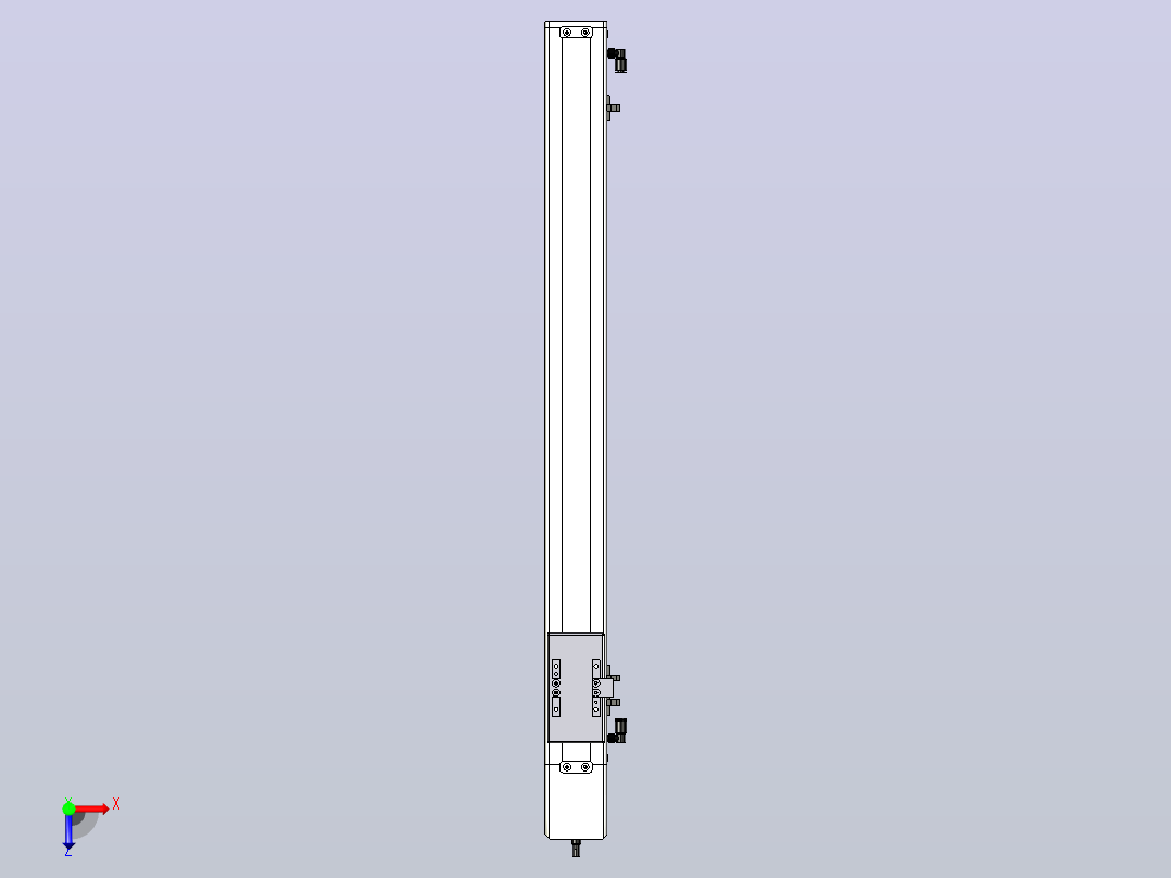 SCM6-600-BM-M10滚珠花健、支撑座、滚珠丝杠、交叉导轨、直线模组俯视图