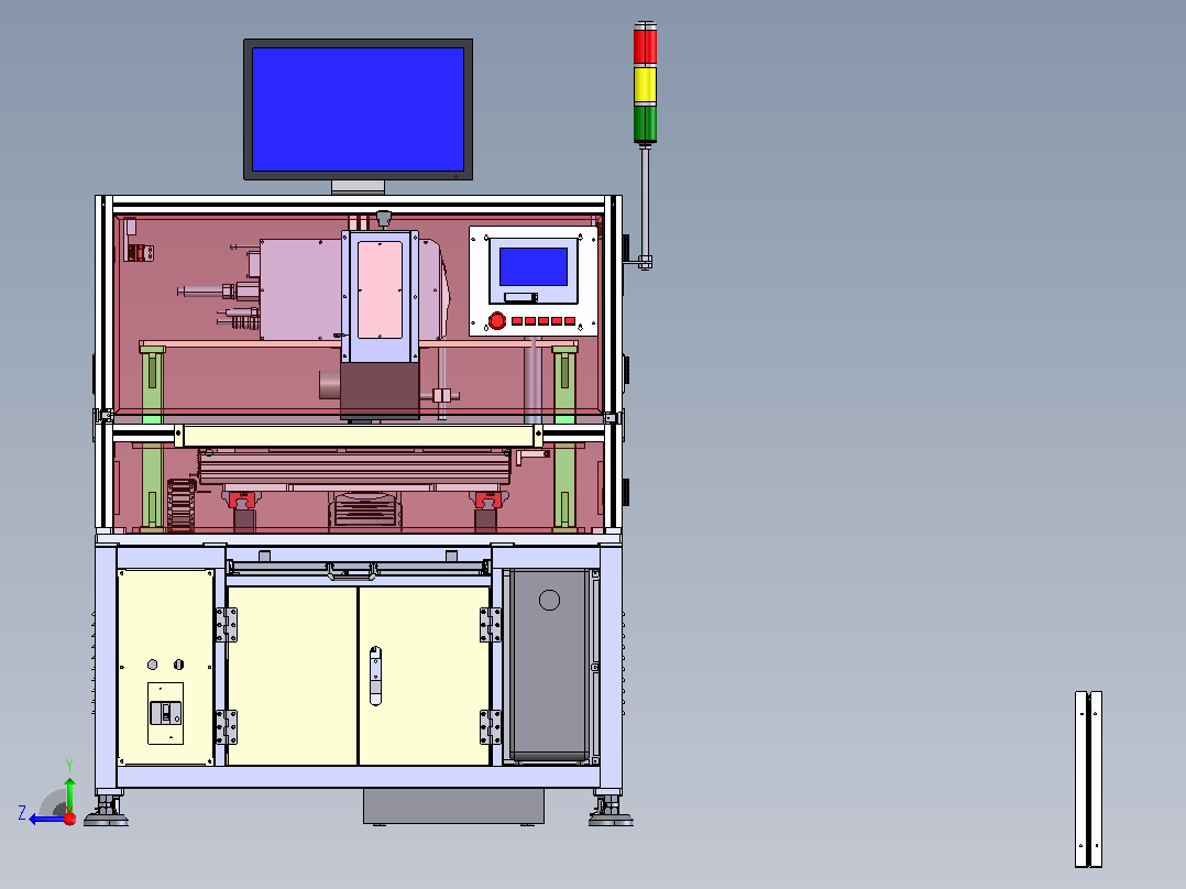PCB激光打标机右视图