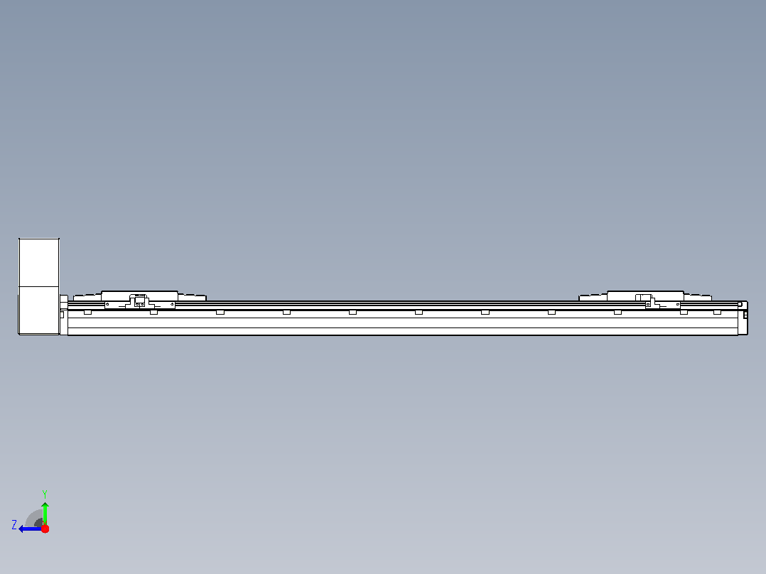 皮带直线轴双滑块型TPA-GCBS-120-P70-L275-RU-M20-N3右视图
