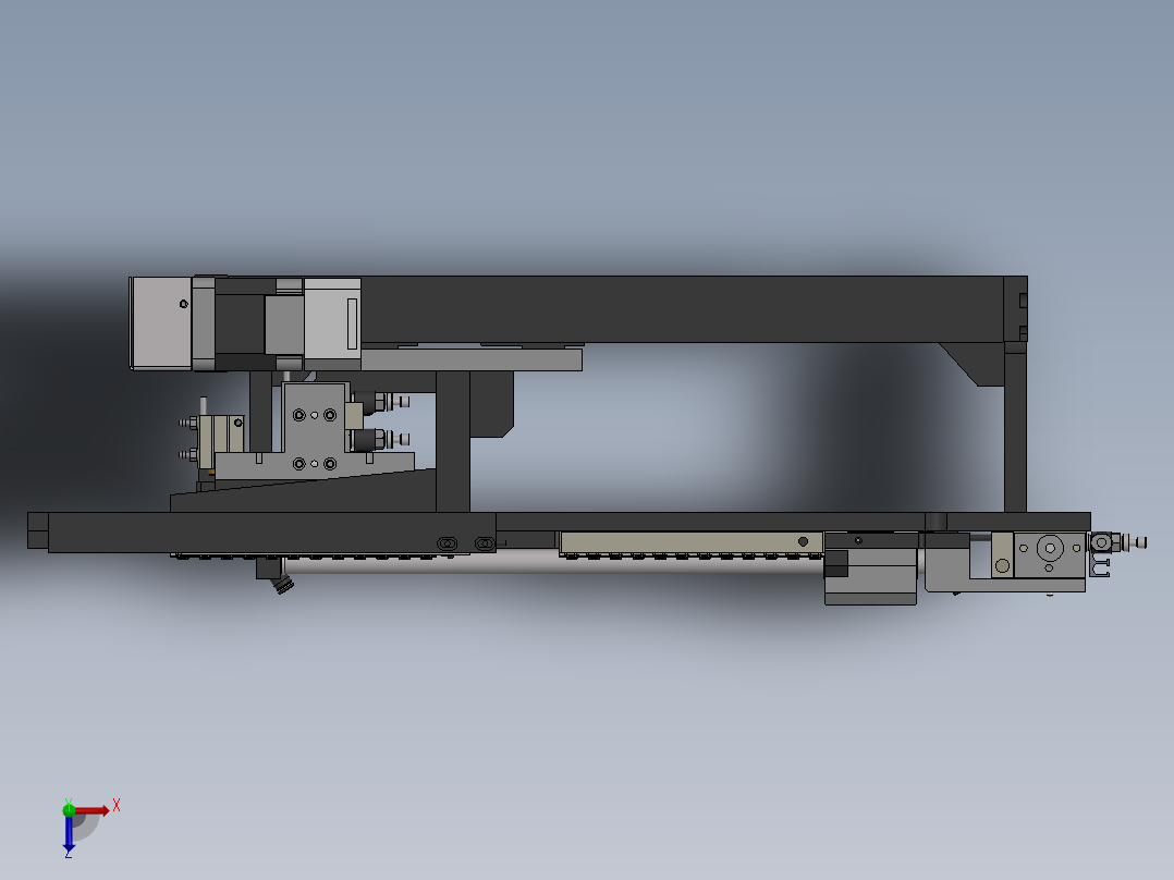 夹具传送装置俯视图