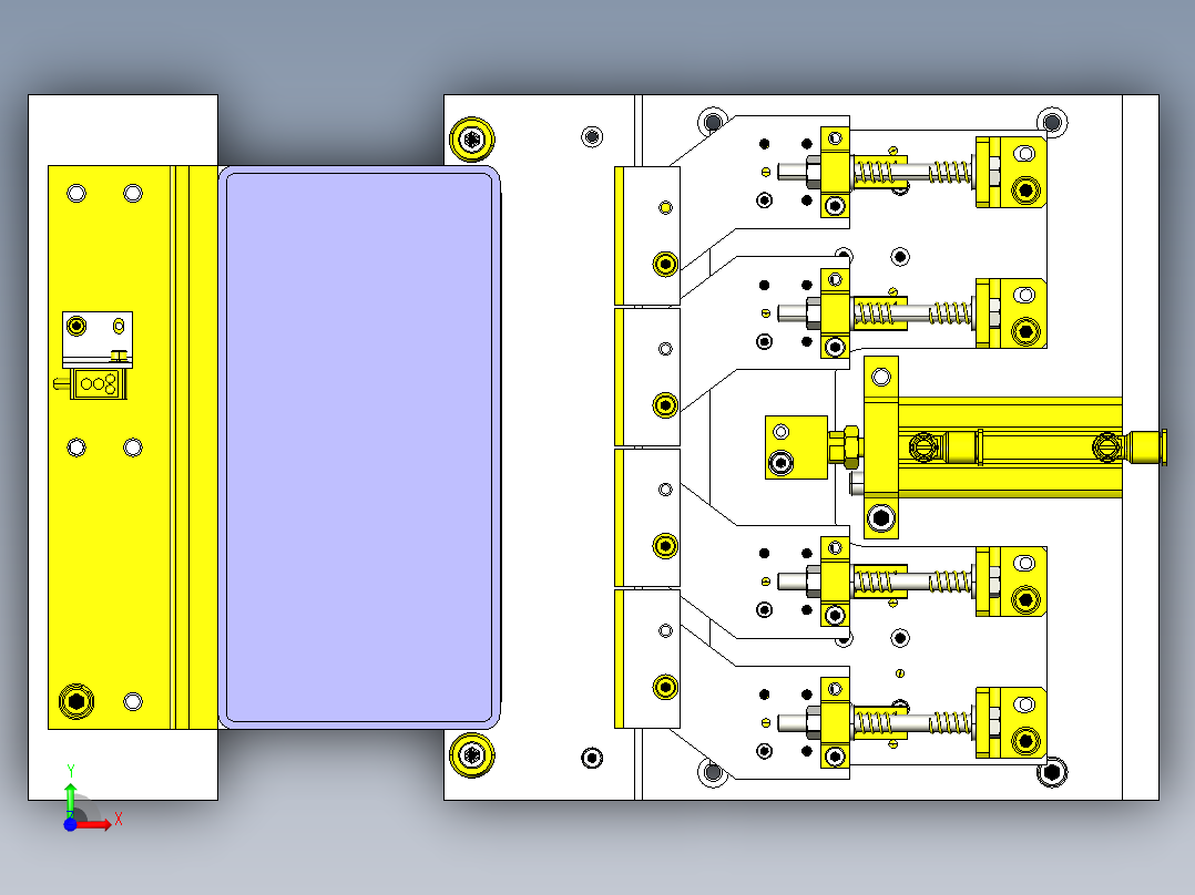 均等荷重贴片粘合机构前视图