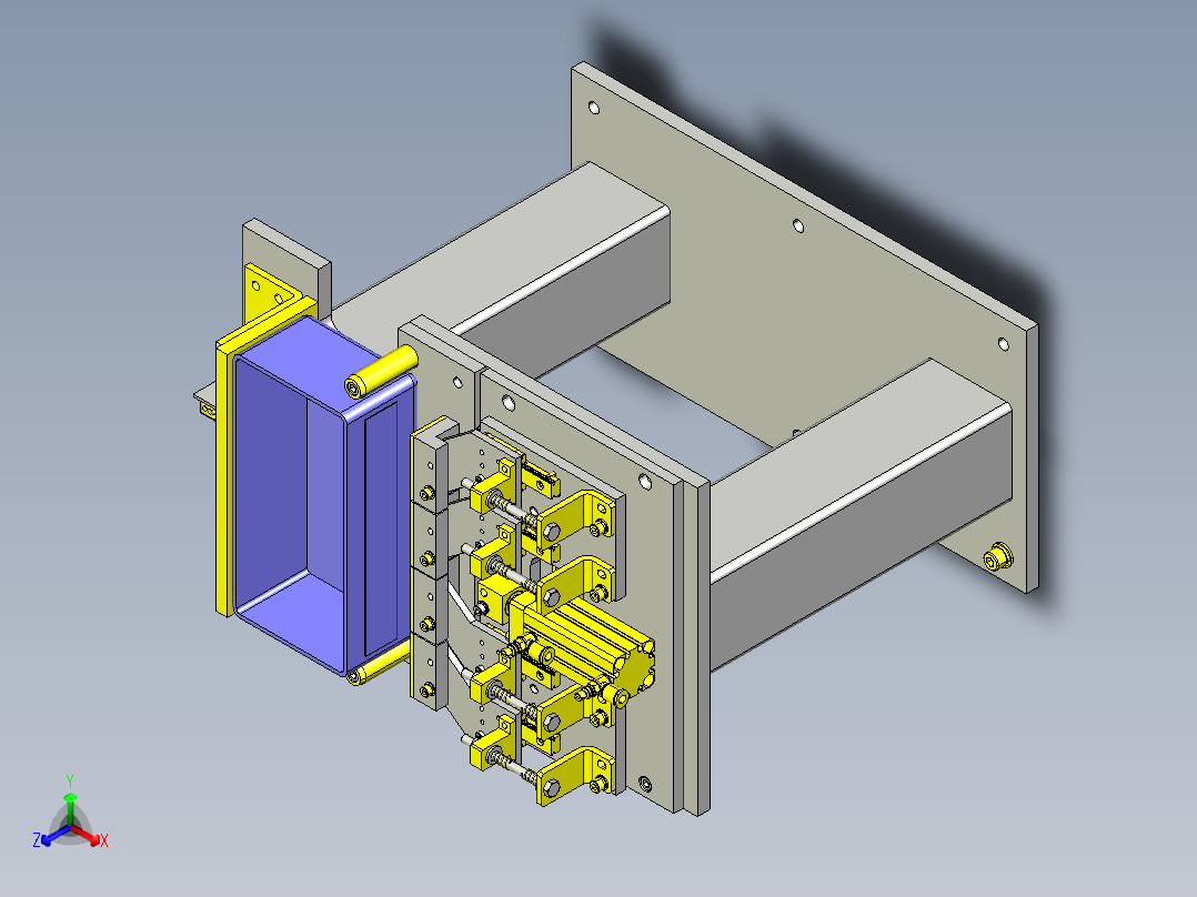 均等荷重贴片粘合机构正等轴测图