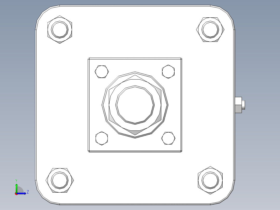 SW库（液压缸和气动缸）左视图