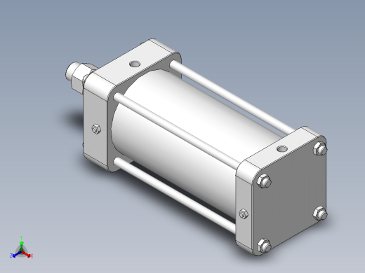 SW库（液压缸和气动缸）正等轴测缩略图