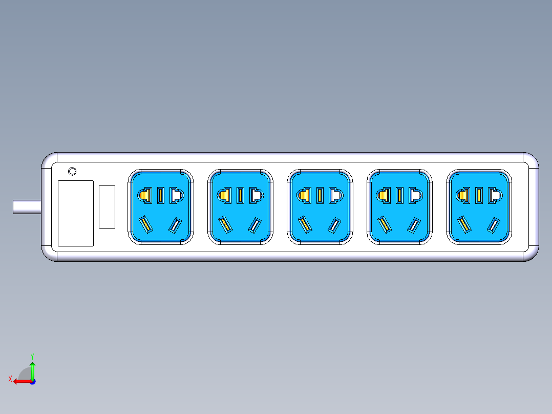国标插座后视图