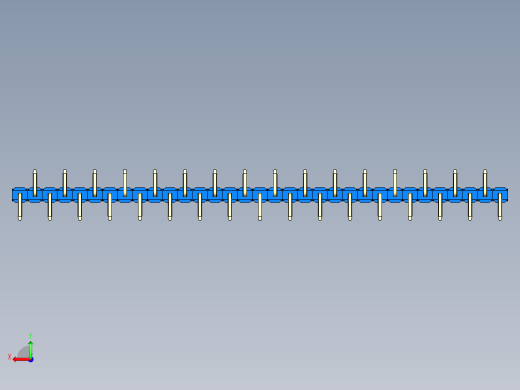 彩色公排针 100mil 2.54mm 系列-DS1022_blue_33p_100mil_Type_SMT_R2_rev1.0后视缩略图