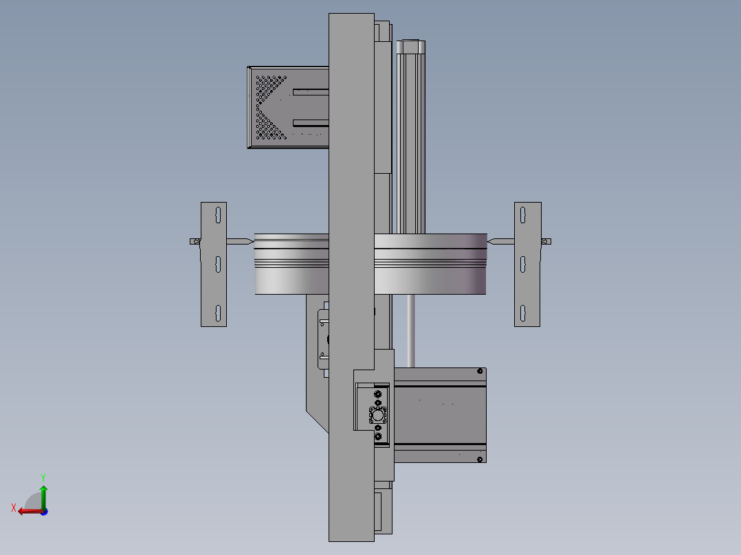 全自动进出料无心磨床后视图