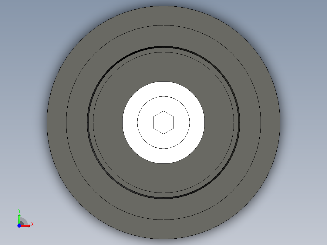 型材-KJN SUPPORT WHEEL WITH CENTRE SUPPORT KJN218940前视图