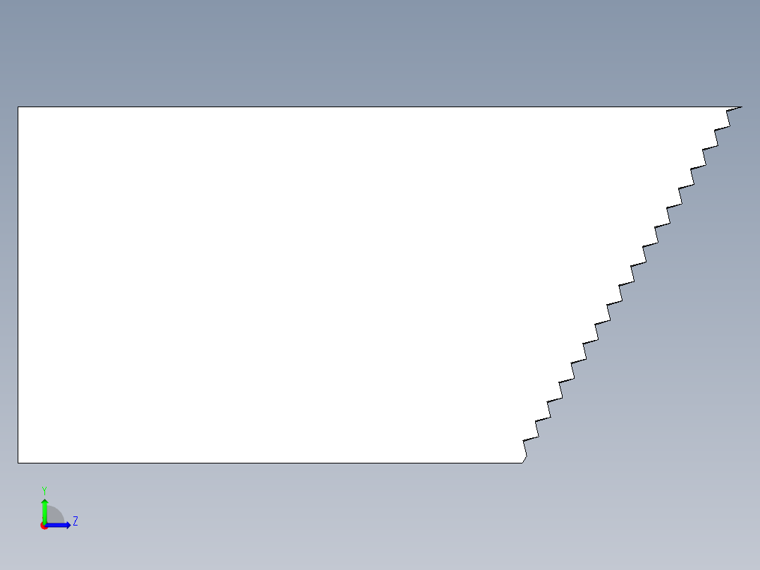 階梯墊塊2350-3D多系列多零件图纸模型左视图