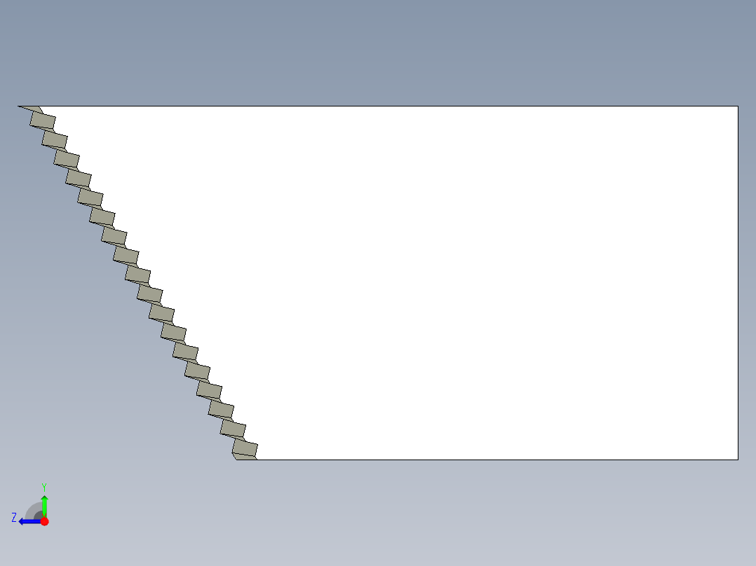 階梯墊塊2350-3D多系列多零件图纸模型右视图