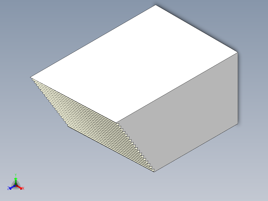 階梯墊塊2350-3D多系列多零件图纸模型正等轴测图