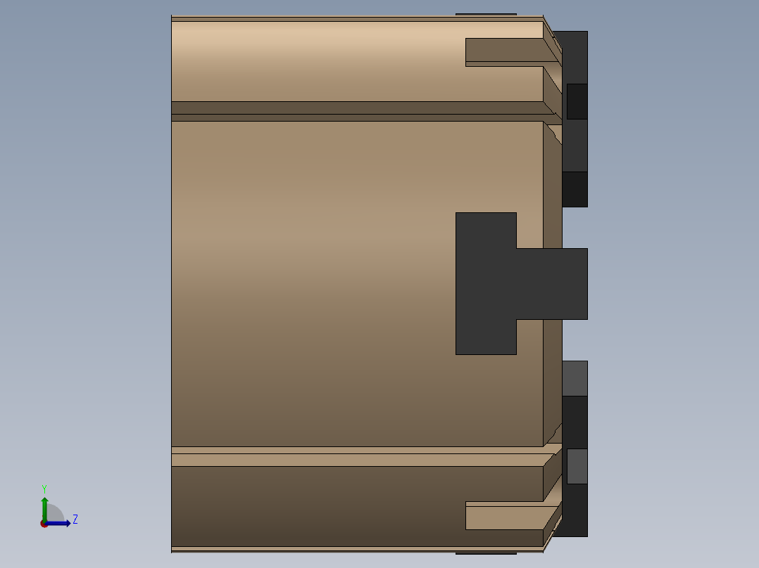 三抓气缸MHS3-80左视图