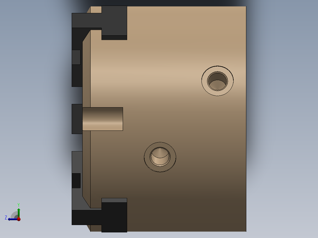 三抓气缸MHS3-80右视图