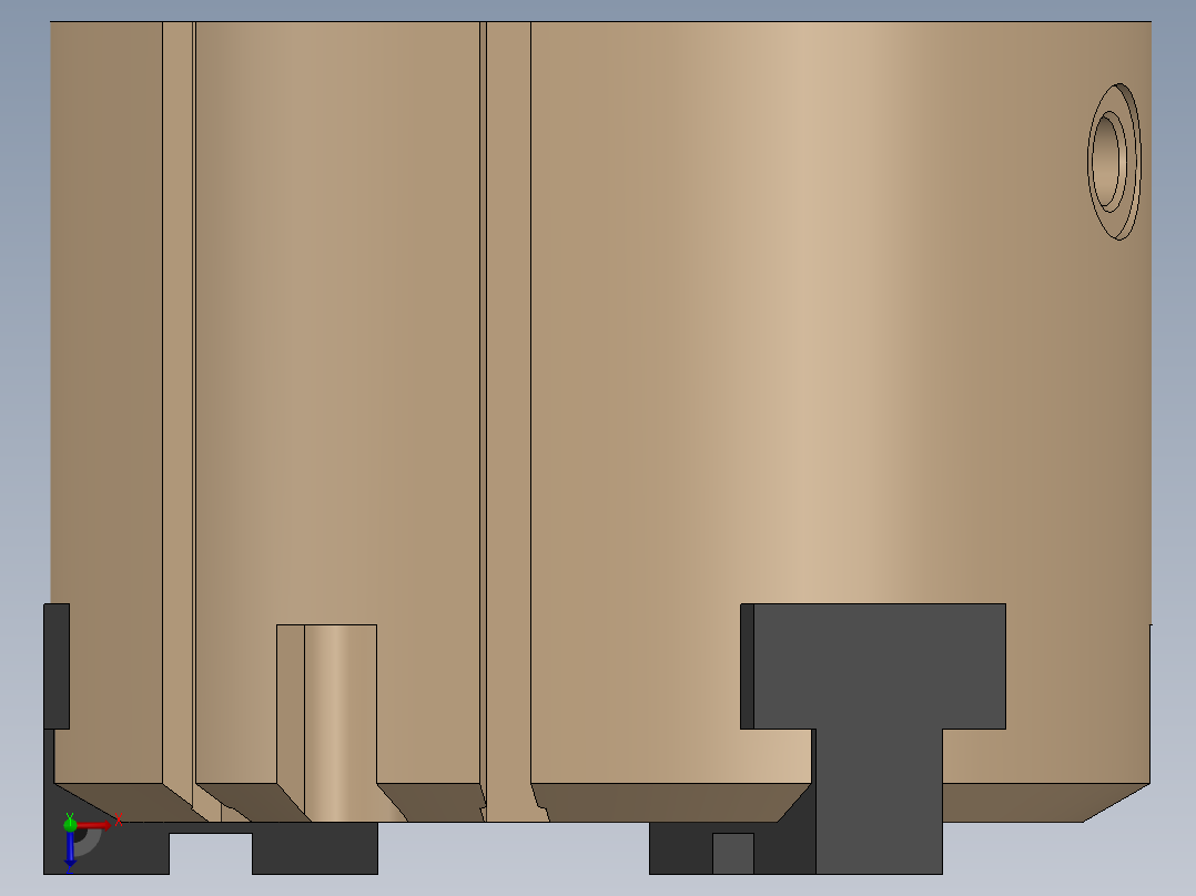 三抓气缸MHS3-80俯视图