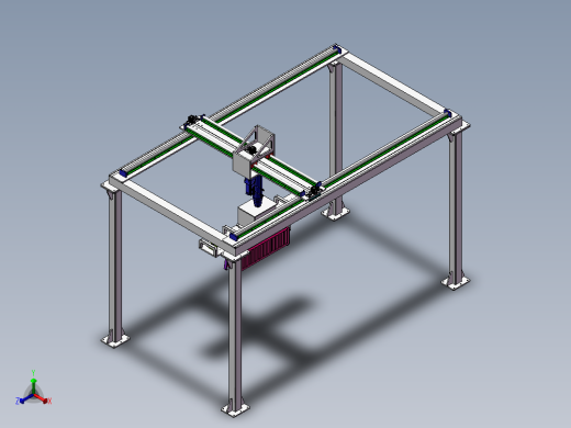 桁架式锂电池吊装搬运机构SW三维模型资料正等轴测缩略图