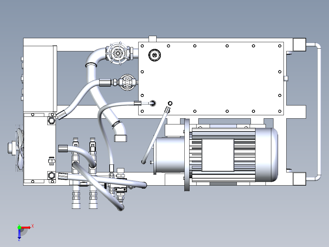 液压动力装置俯视图