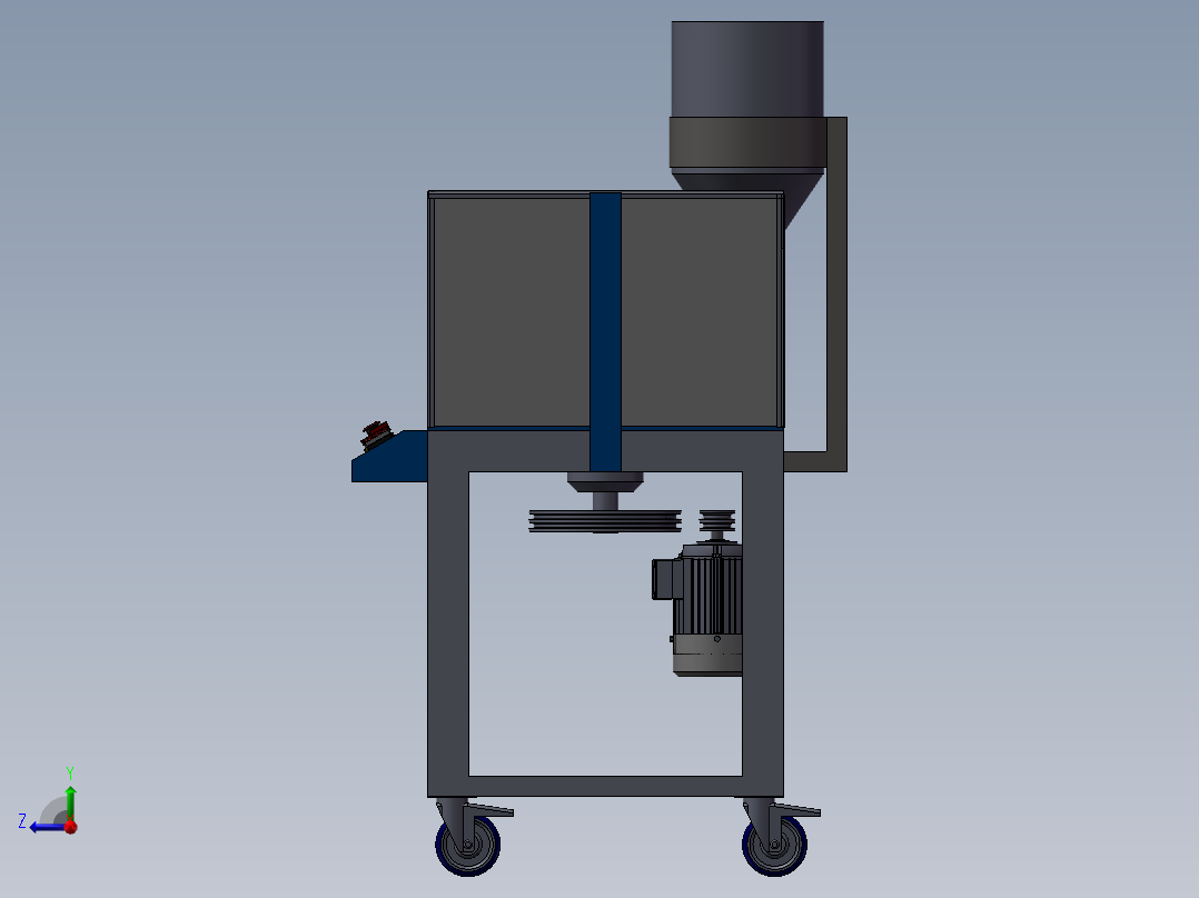 旋转式压片机右视图