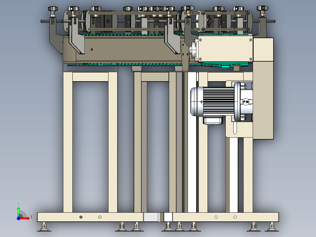 塑料链式输送机前视图