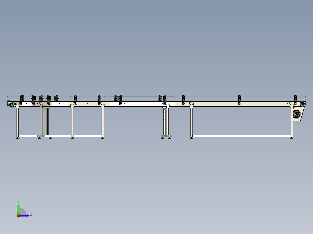 塑料链式输送机左视图