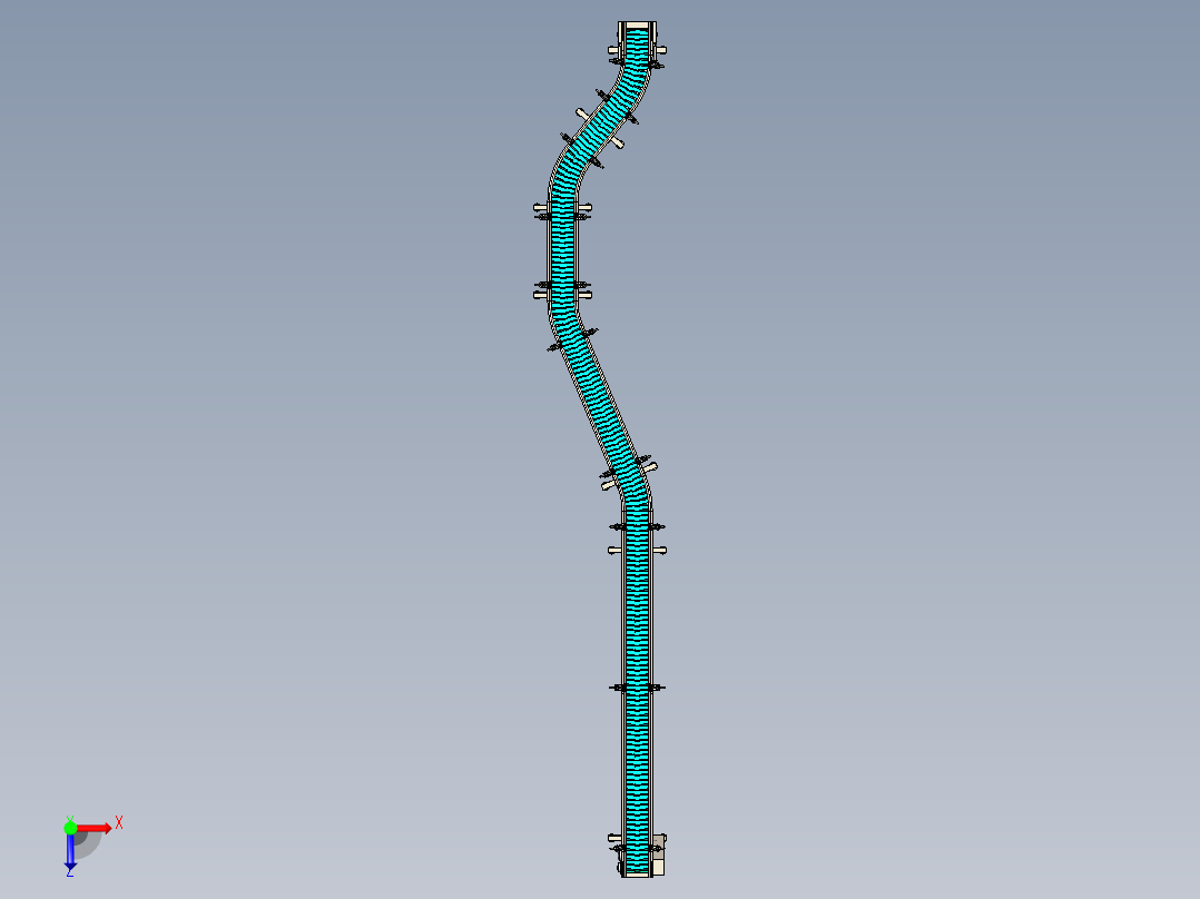 塑料链式输送机俯视图