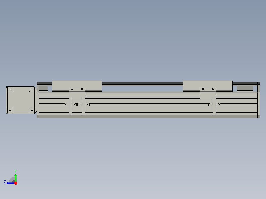 直线模组WG-LHB12-S250-L(B)设计图纸右视图