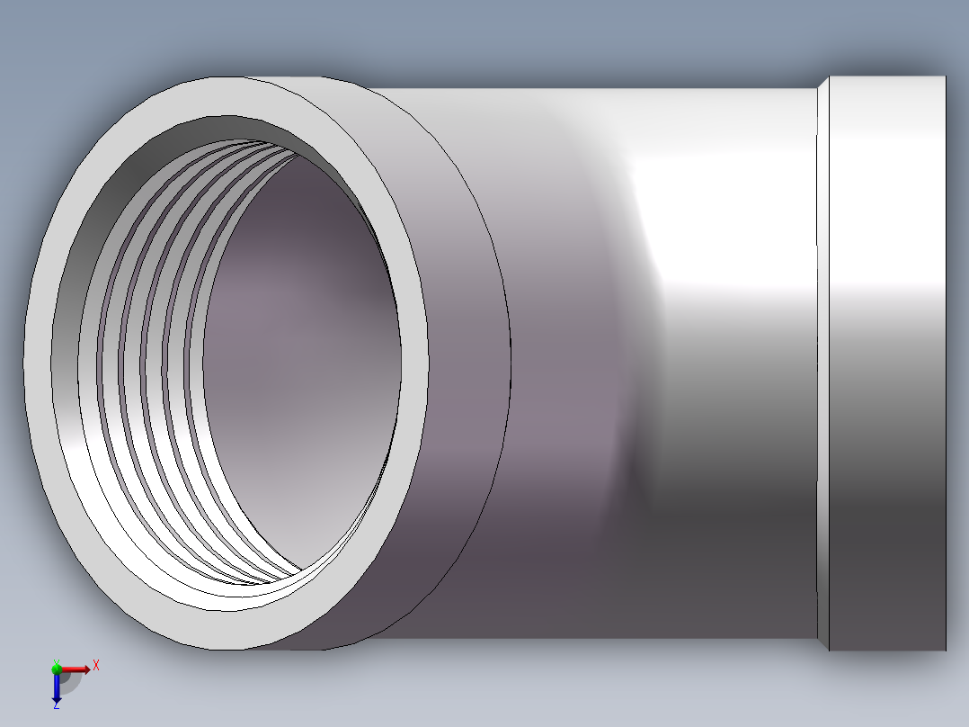 弯头-45°等径 DN25俯视图