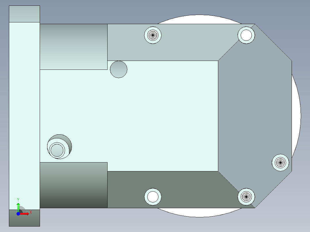 直齿孔ZPLE160-L2 35-114.3-200-M12.stp前视图