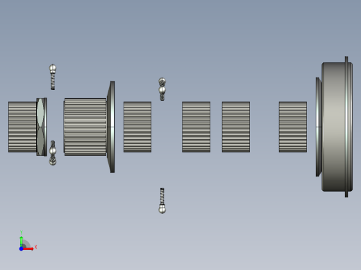 Q143-汽车三轴五档手动变速器的设计与仿真【三维proe】三维可能需要自己调整一下前视缩略图