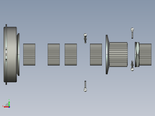 Q143-汽车三轴五档手动变速器的设计与仿真【三维proe】三维可能需要自己调整一下后视缩略图