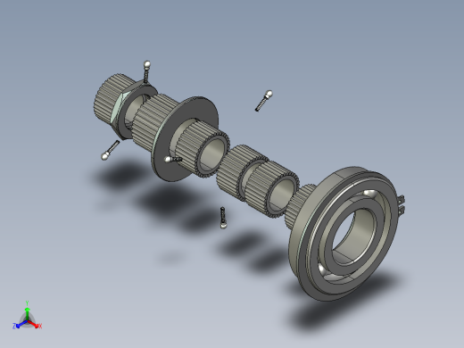 Q143-汽车三轴五档手动变速器的设计与仿真【三维proe】三维可能需要自己调整一下正等轴测缩略图