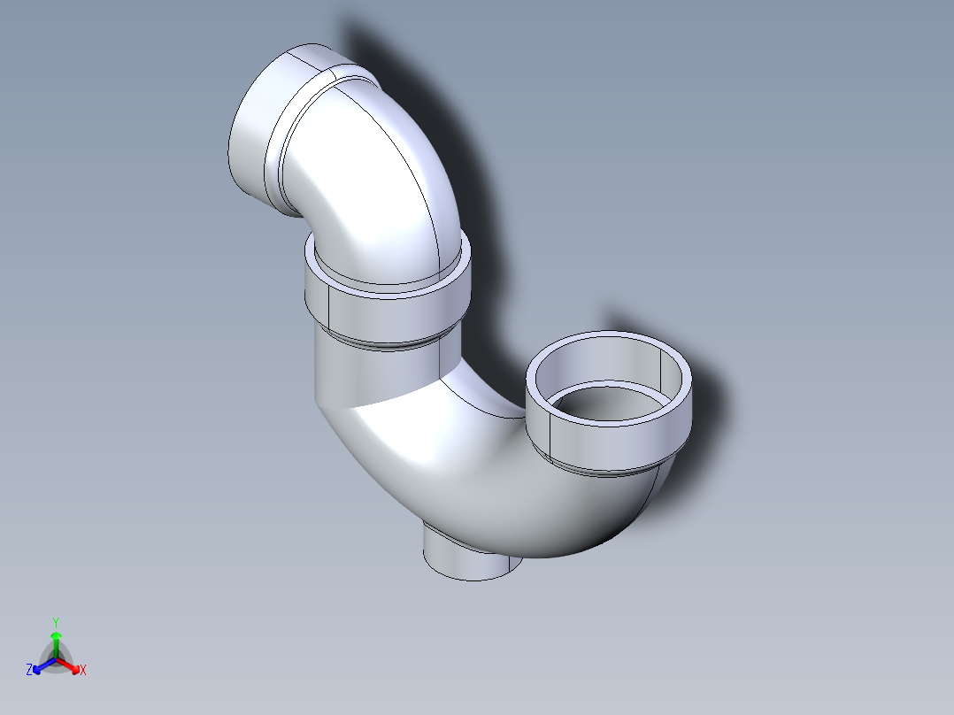 船舶管路系统S26_SeaDrainPLUS_TrapCleanout-SxS_37E171902_2in Sea Drain Plus - P-TrapCleanout-SxS主视图