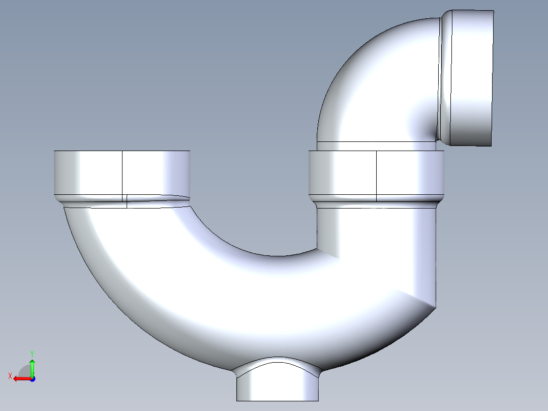 船舶管路系统S26_SeaDrainPLUS_TrapCleanout-SxS_37E171902_2in Sea Drain Plus - P-TrapCleanout-SxS后视图