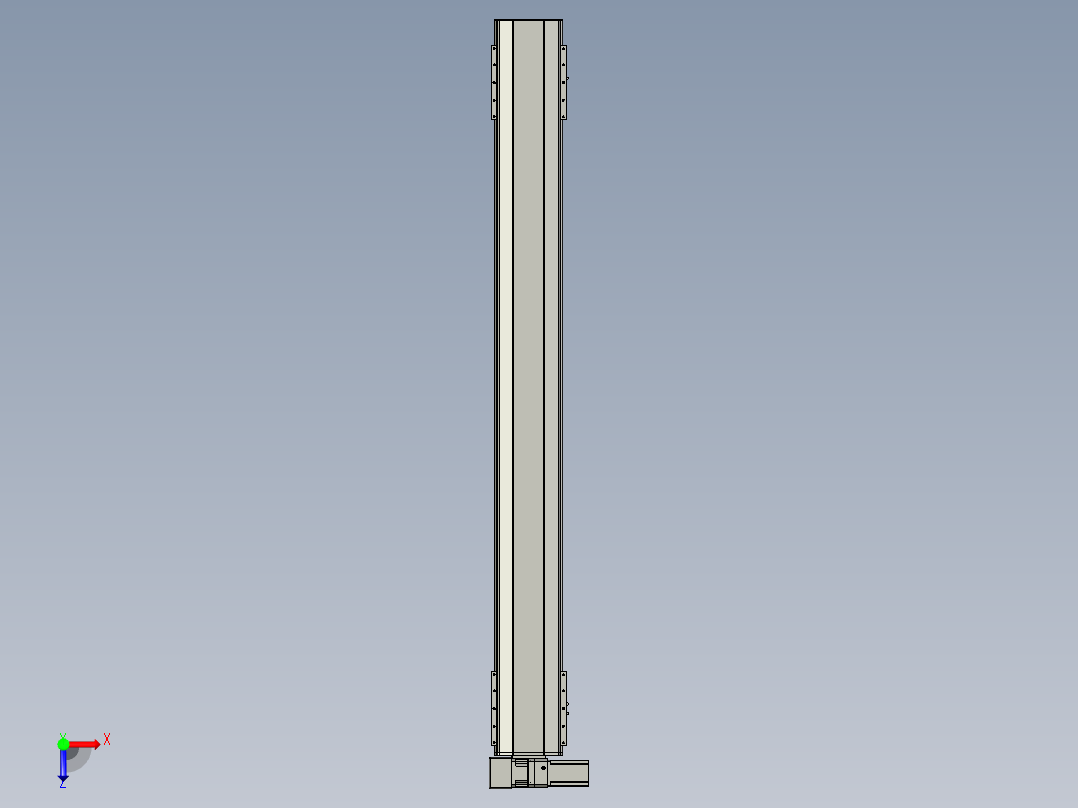 直线模组LHB21-L40-S1900-LU设计图纸俯视图