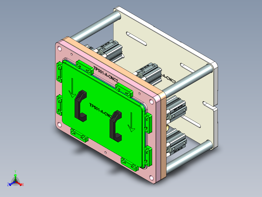 TP501-A笔记本CNC工装夹具三维模型-CNC2-0713