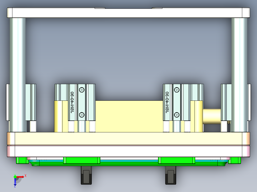 TP501-A笔记本CNC工装夹具三维模型-CNC2-0713俯视图