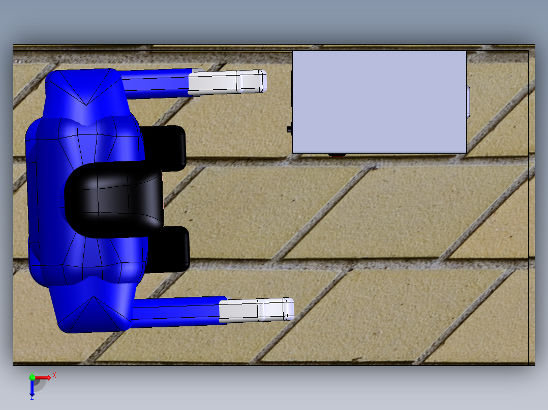 工业操作机箱sw18可编辑俯视图