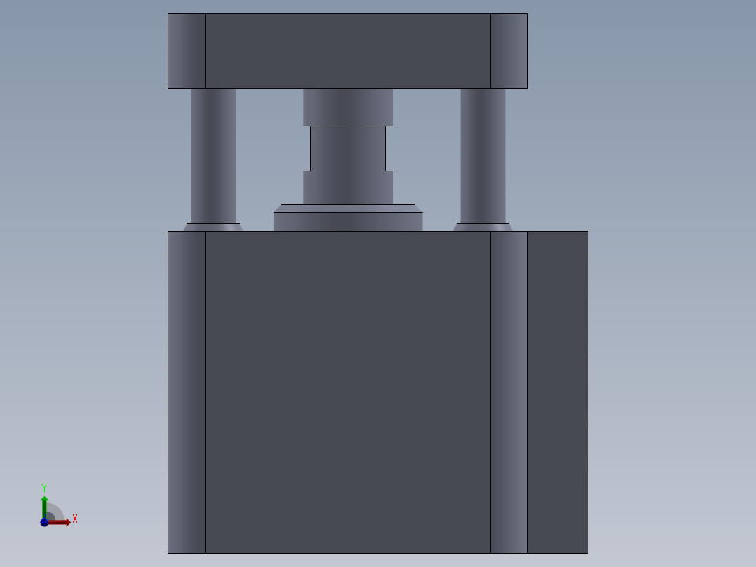 特殊气缸1前视图
