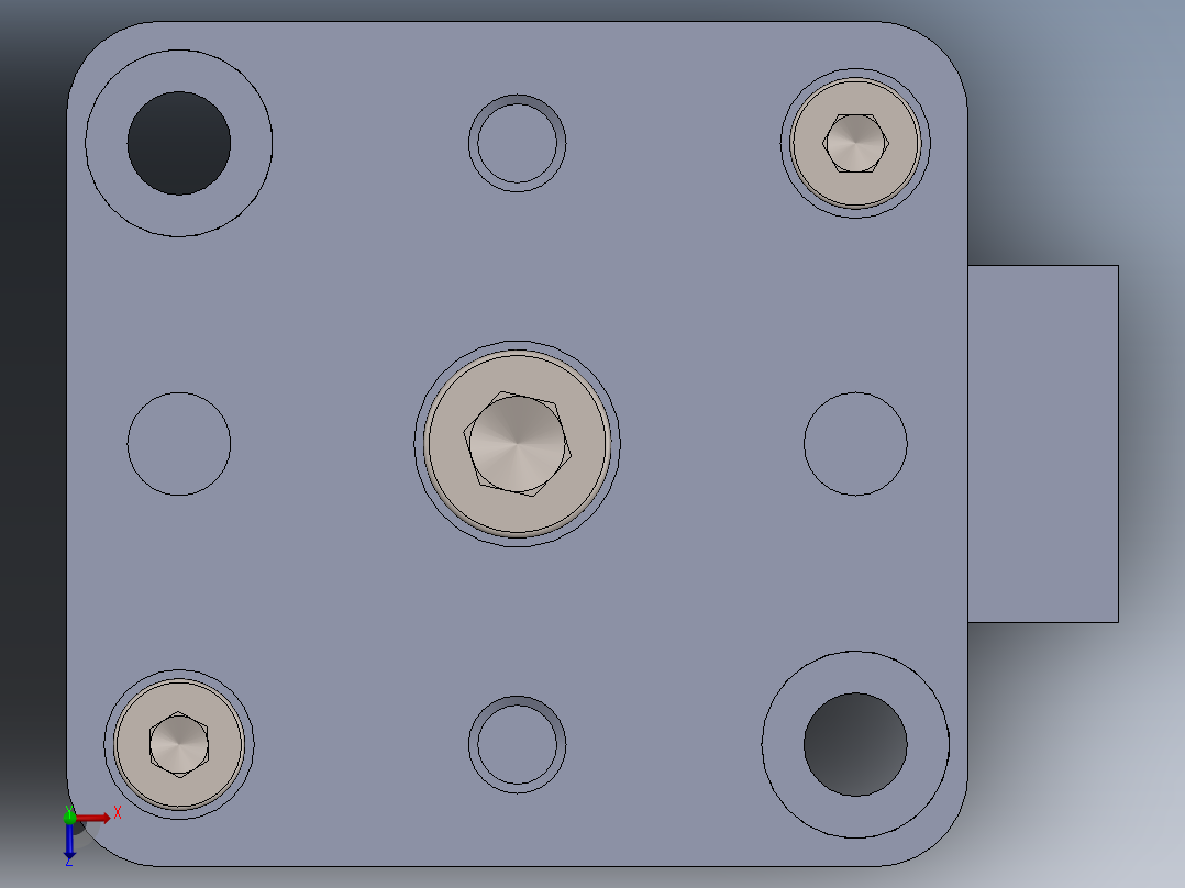特殊气缸1俯视图