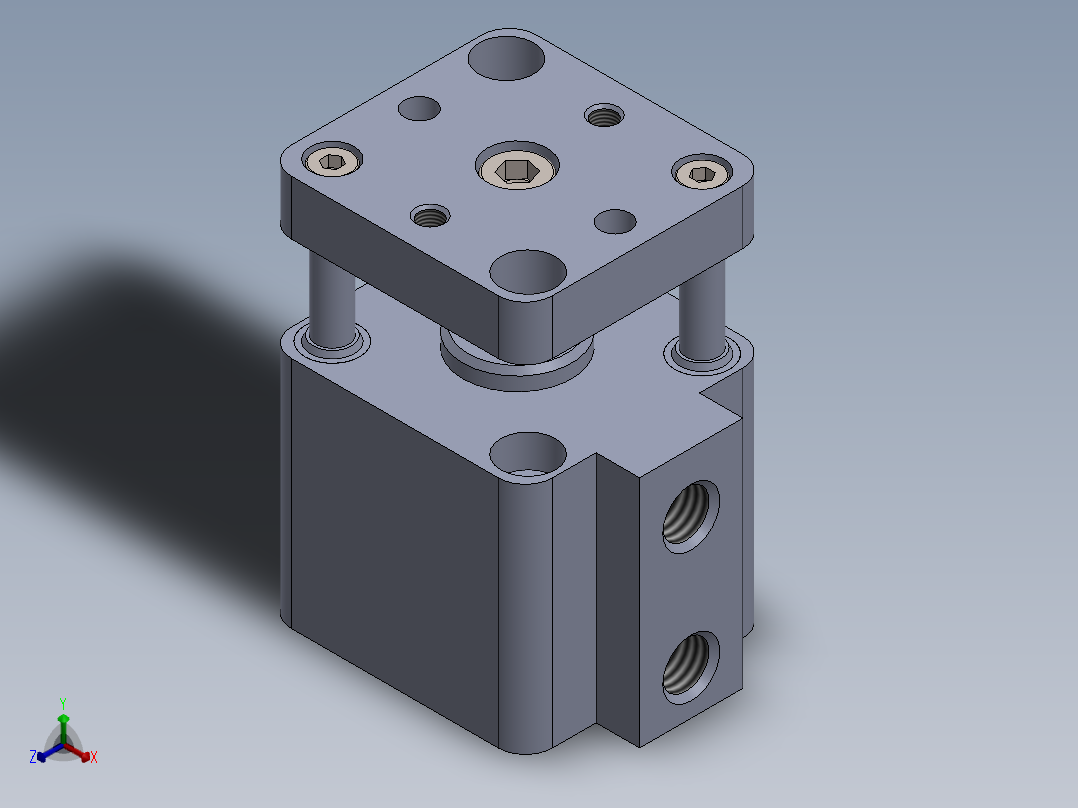 特殊气缸1正等轴测图