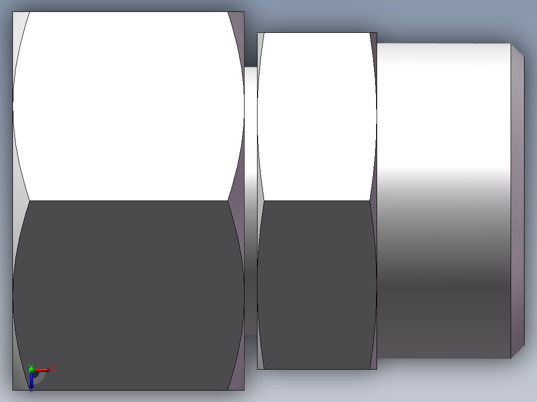 直通同径度接头、2C-30俯视图