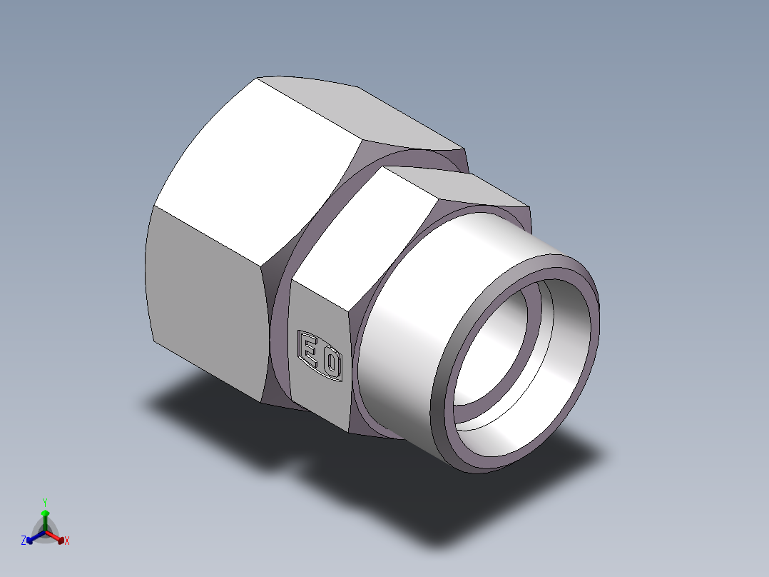 直通同径度接头、2C-30正等轴测图