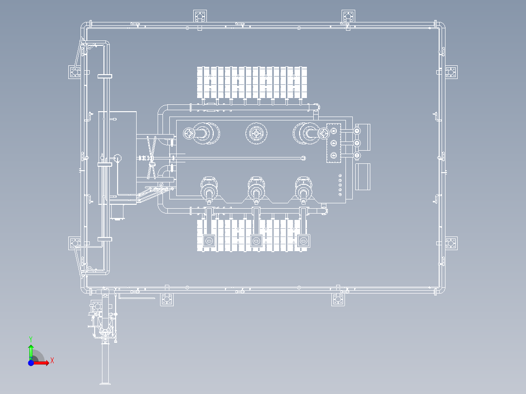 B2003922-50 MVA 电力变压器配有喷淋水系统前视图