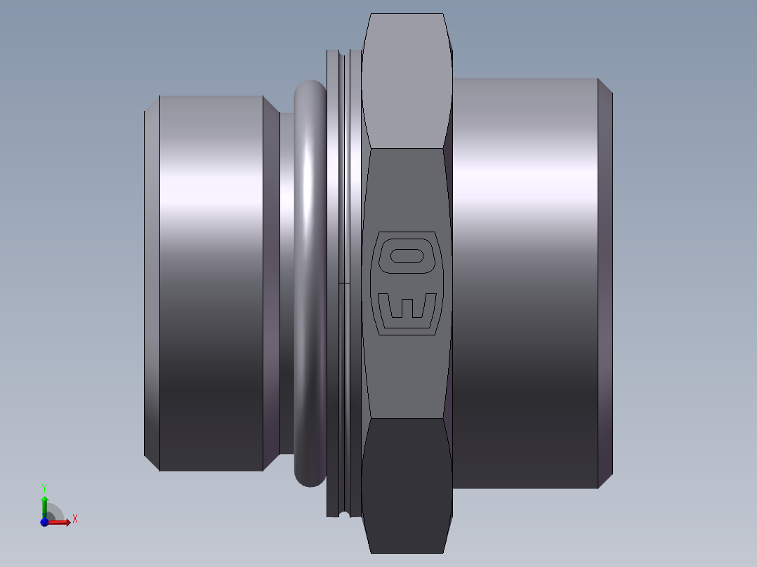 公制螺纹O圈密封、1CH-36-33前视图