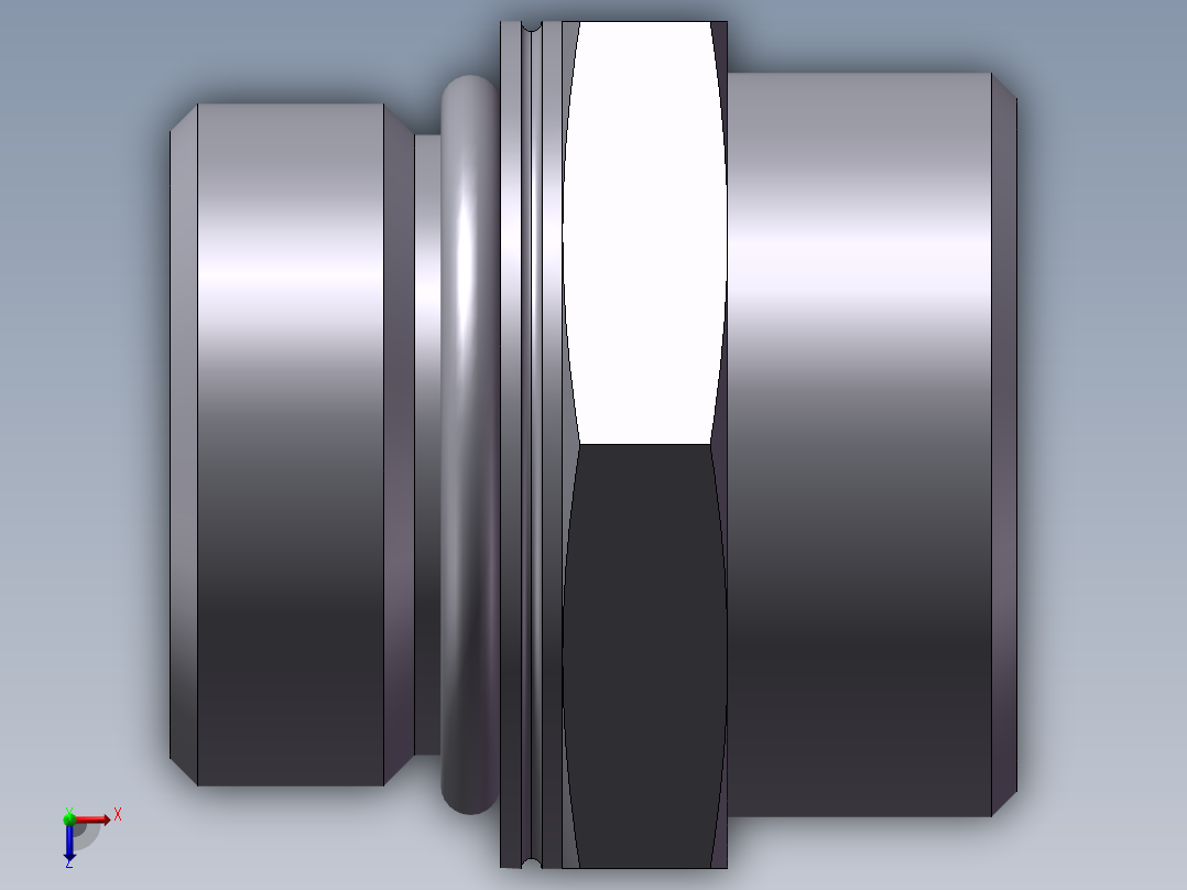 公制螺纹O圈密封、1CH-36-33俯视图