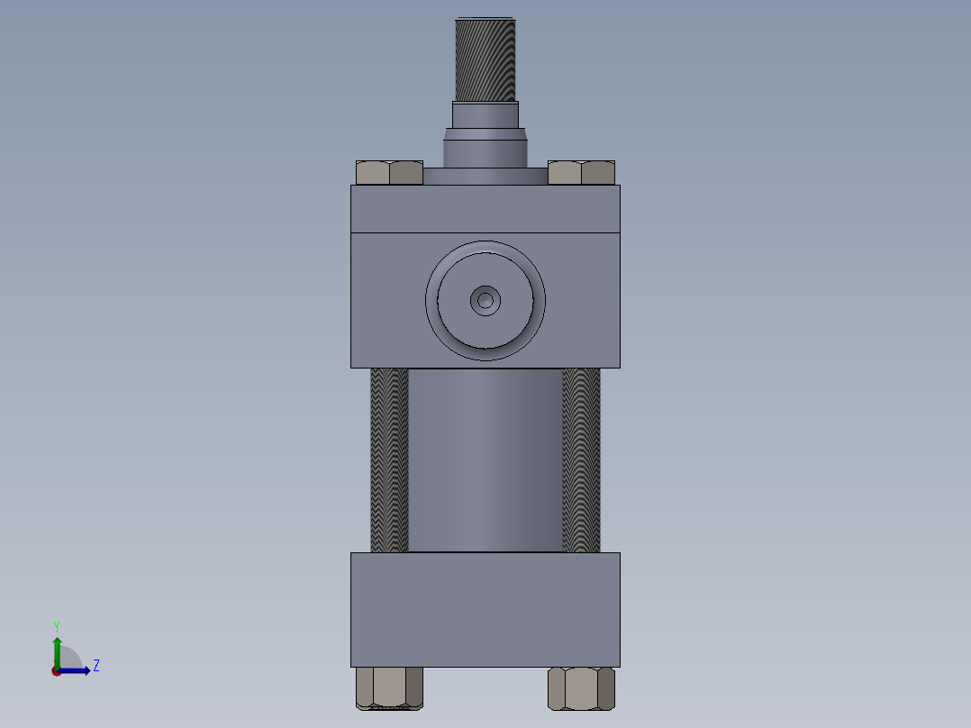 拉杆液压缸 63x28x28 mm左视图