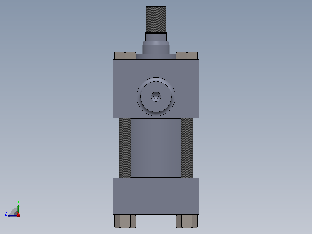 拉杆液压缸 63x28x28 mm右视图