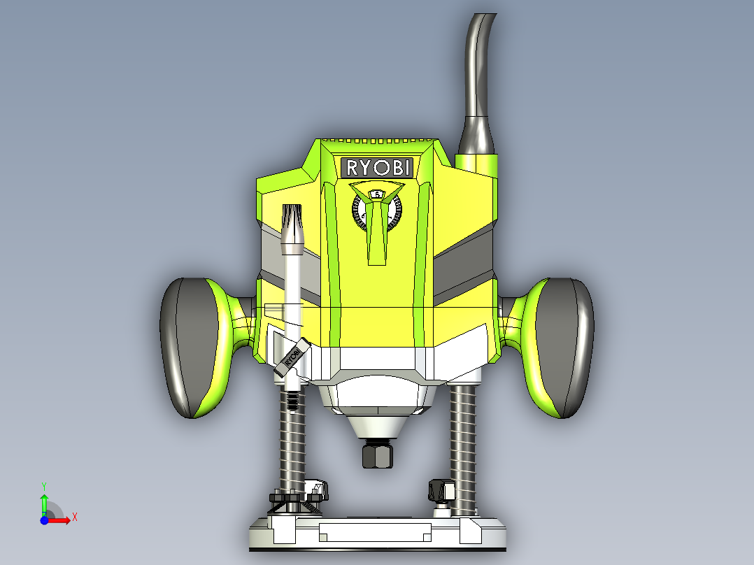 B2004490-Ryobi ERT 1400 RV型槽锯前视图