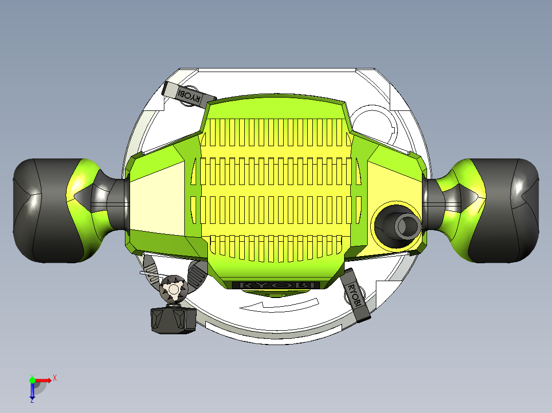 B2004490-Ryobi ERT 1400 RV型槽锯俯视图